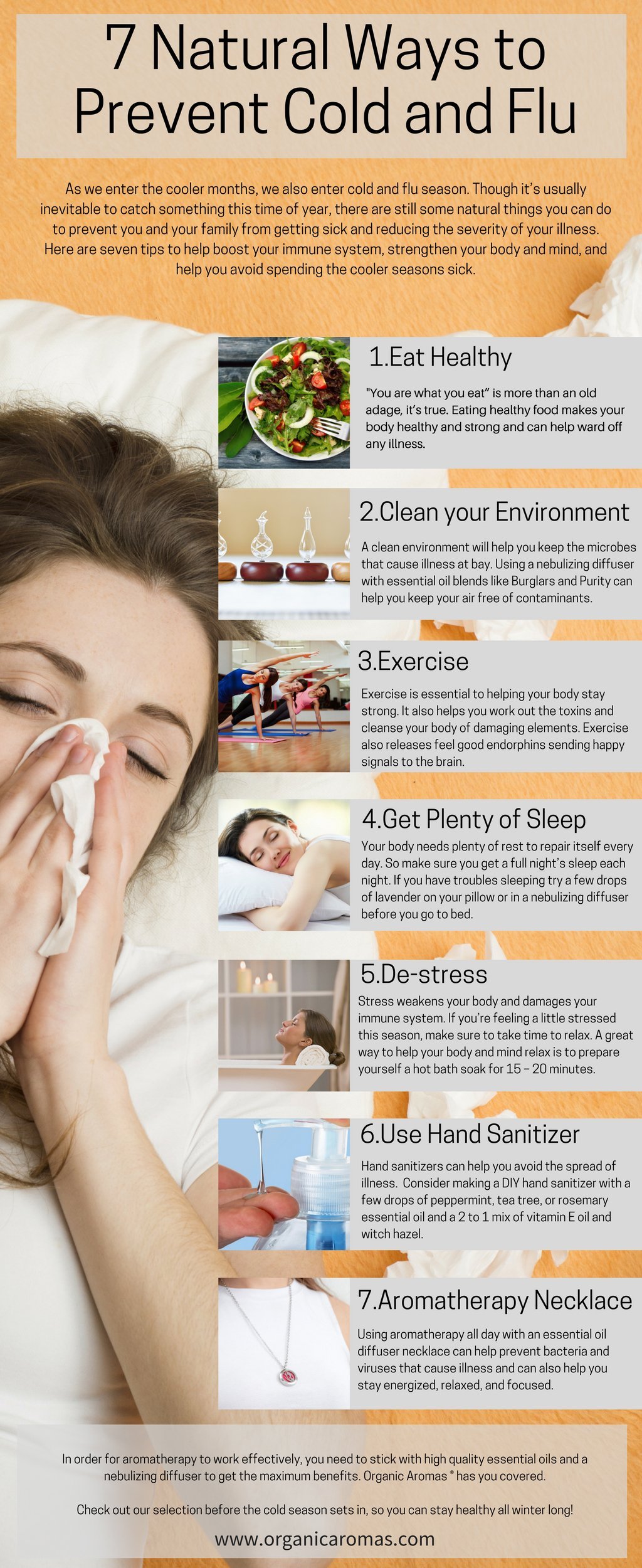 7 Natural Ways to Prevent Cold and Fu Info-graphic
