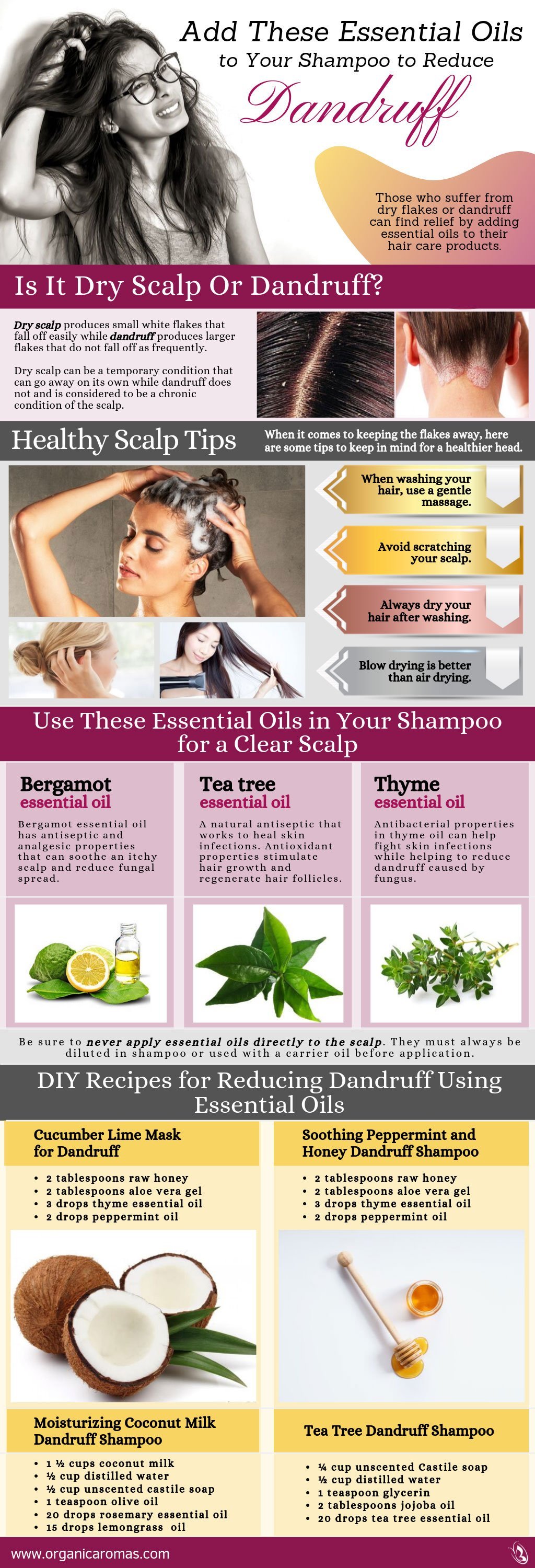 Add These Essential Oils to Your Shampoo to Reduce Dandruff