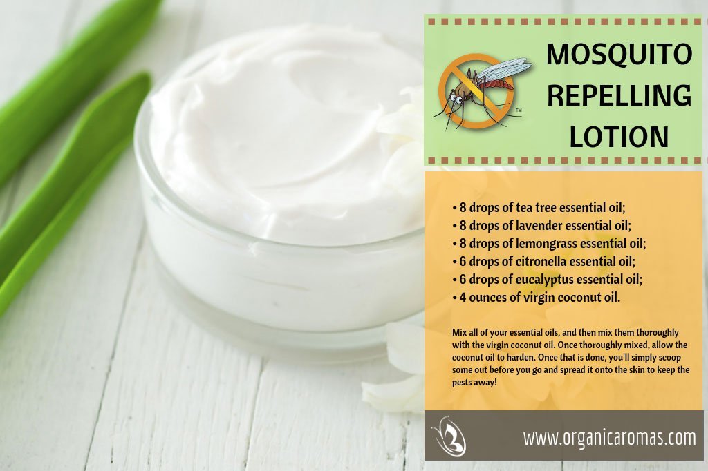 Mosquito repelling lotion