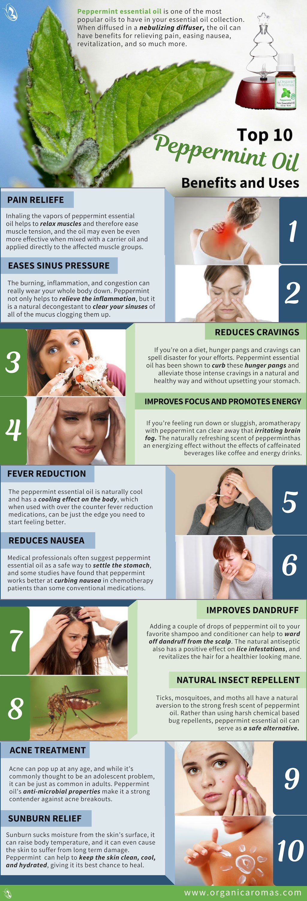 Top 10 Peppermint Oil Benefits and Uses 