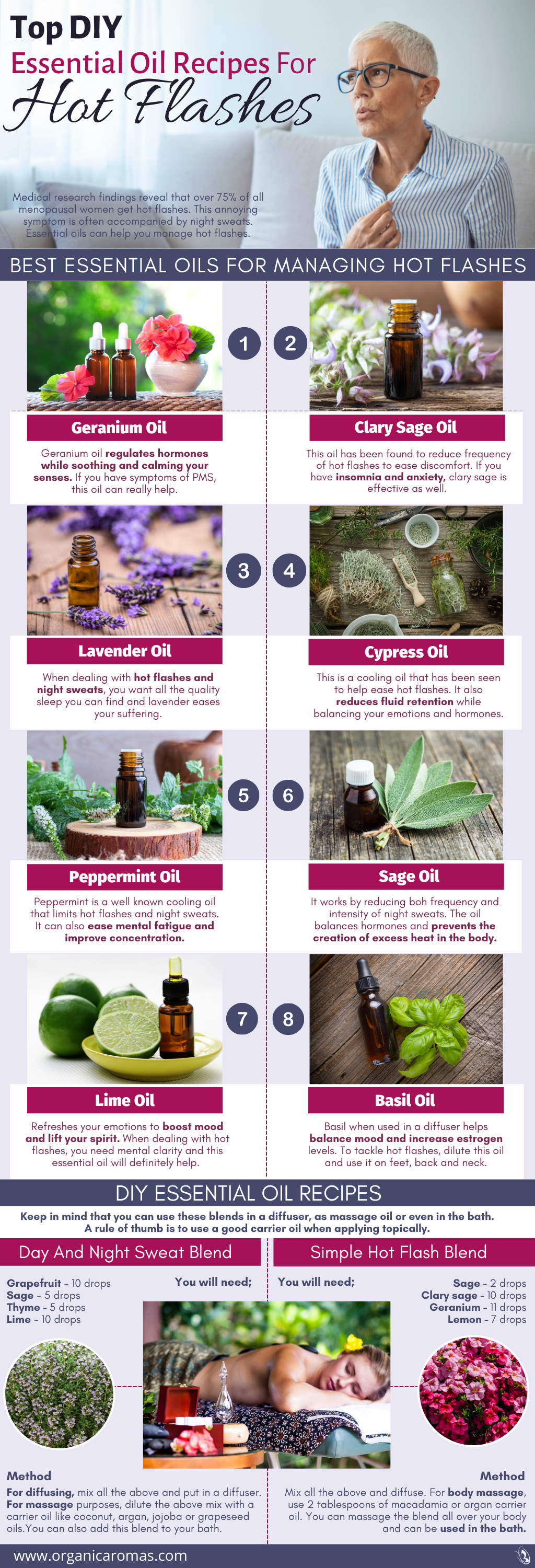 Top DIY Essential Oil Recipes For Hot Flashes